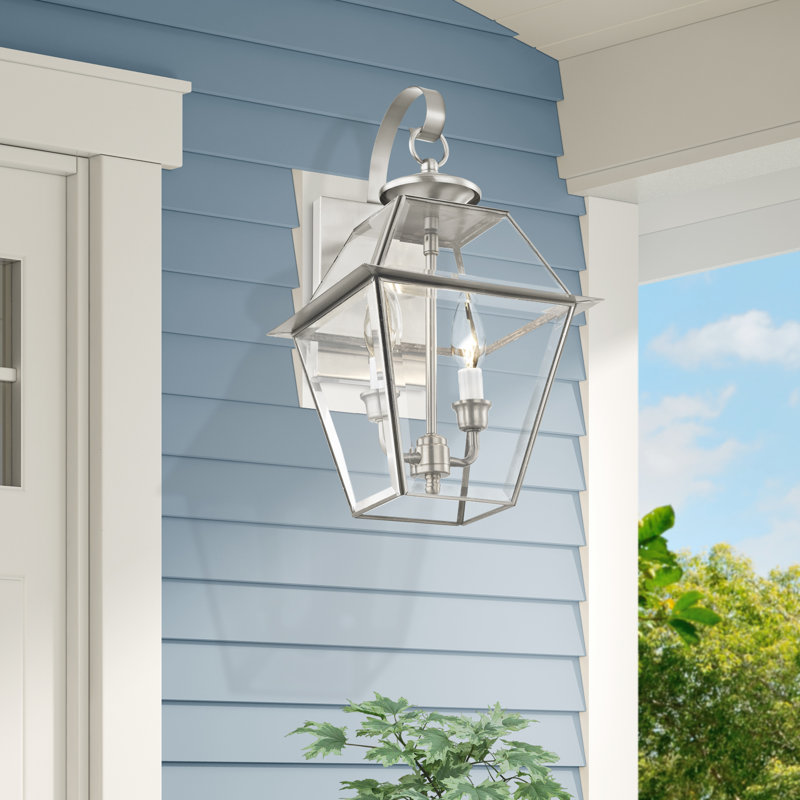 Boto Solid Brass Wall Light, Brushed Nickel