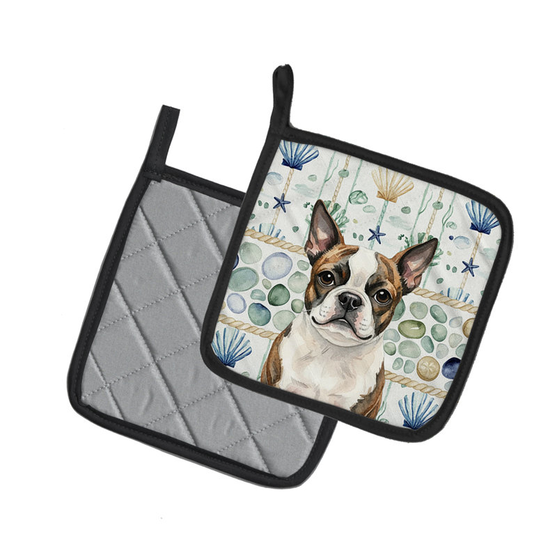 Paire de poignées Brindle Boston Terrier