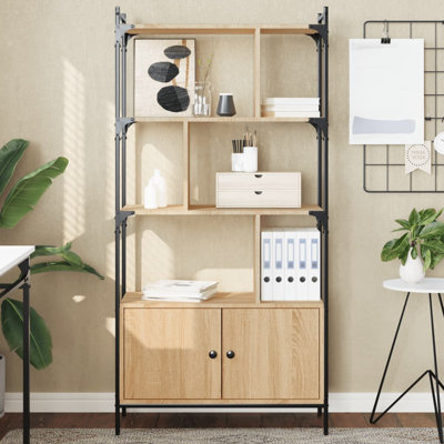 Anntonette 154.5cm H x 76.5cm W Steel Etagere Bookcase
