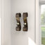 Ensemble de 2 appliques murales en métal pour l'intérieur et l'extérieur