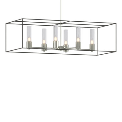 Luminaire suspendu linéaire à 6 lumières pour îlot de cuisine Portico