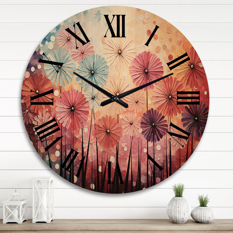 Horloge murale en bois massif Veljkov, Très grand