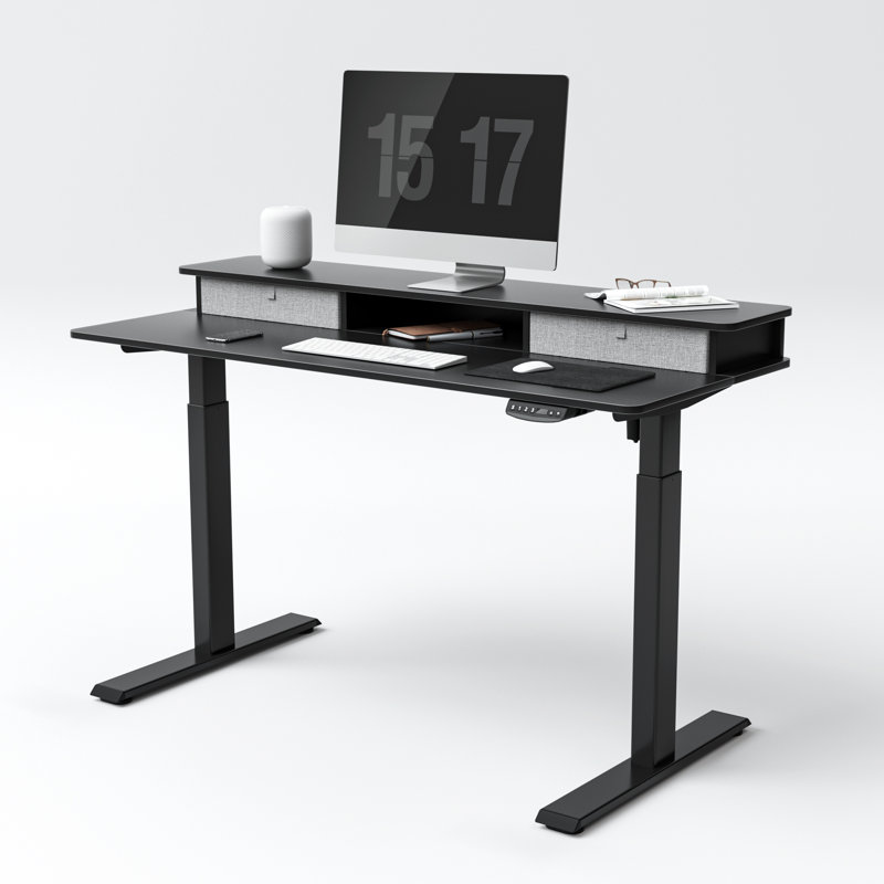 Paulien Height Adjustable Standing Desk, Black