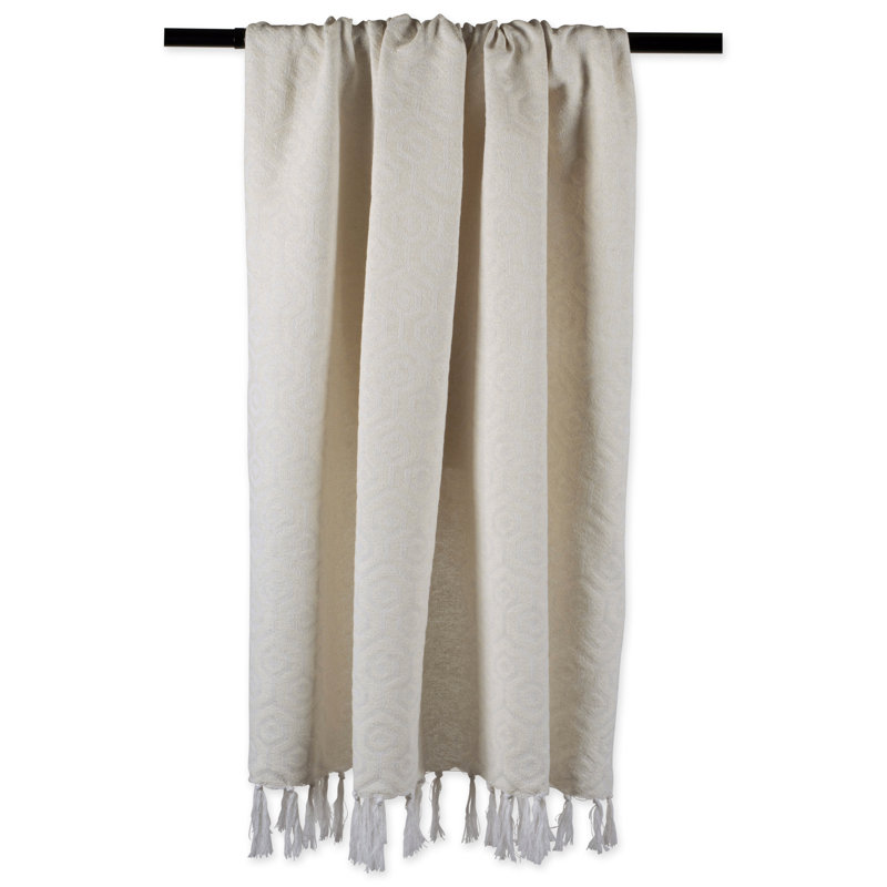 Hand Woven Throw Blanket, White
