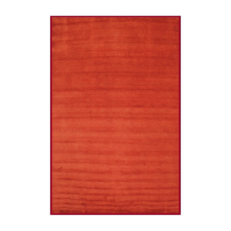Tapis de zone rouge pourpre contemporain, Rectangle 3 pi x 5 pi