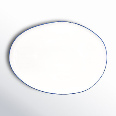 Canvas Home Abbesses Colored Rim Porcelain Serving Platter