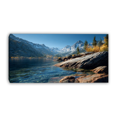 Crystal Mountain Lake Wrapped Canvas Wall Art