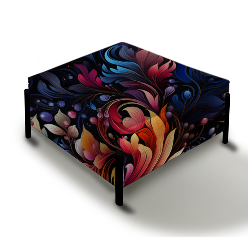 Cosmic Feather Botanic Mystique - Grand repose-pieds carré floral