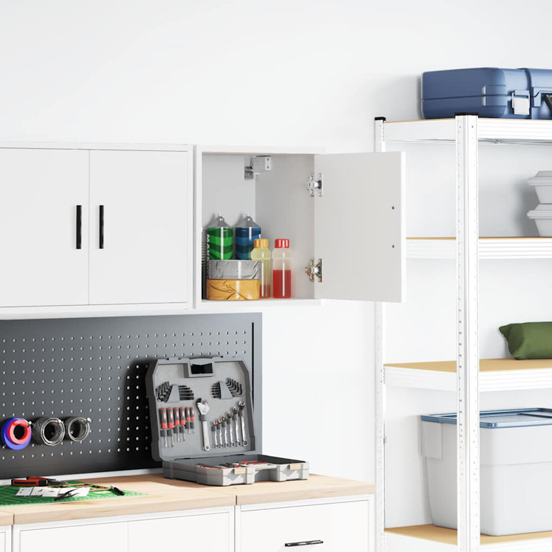 Engineered Wood Single Storage Cabinet ( 41cm H x 40cm W x 30cm D), White, 41 cm H x 40 cm W x 30 cm D