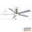 52" Modern Brushed Nickel Finish Reversible Quiet Motor Ceiling Fan With Light And Remote Control
