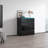 Astorga 32" Nightstand with 16-Color LED Lighting, High Gloss Finish-1404100126