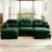 Chenille 3 - Seat Modular Sectional With , Flexible Combination Plans, High Resilience Seat, , Reading Nook Comfortable Spot , Chenille, Diverse Forms, , Apartment Decor