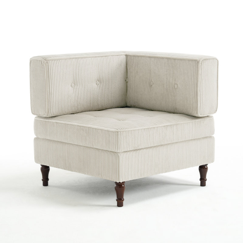 Upholstered Armchair, Beige