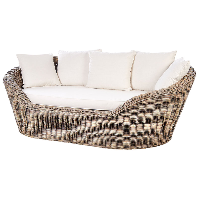 Carletta 227cm Wide Curved Wood Patio Daybed