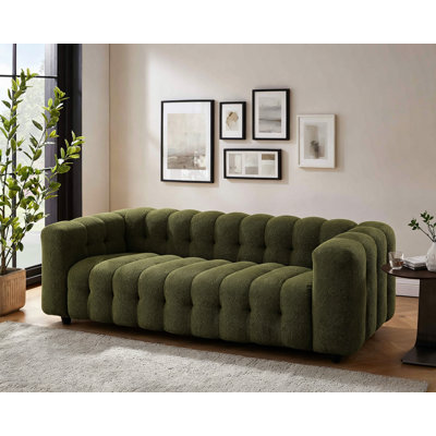 Lavance 89.4" W Tufted Bouclé Sofa