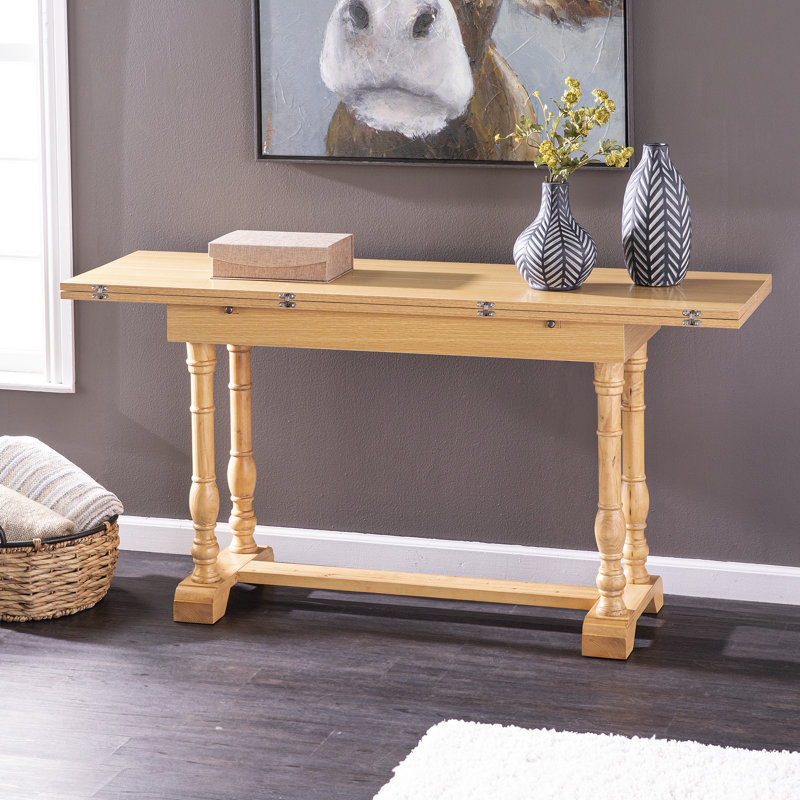 Pauling Extendable Solid Wood Dining Table, Natural Oak