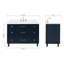 ARIEL Monroe Single Sink Bathroom Vanity with Top-99405039-125022554-125022555