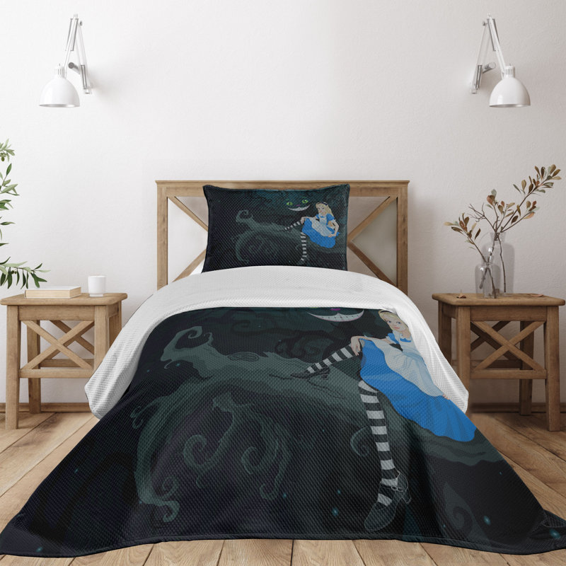 Polyester Coverlet, King Bedspread + 2 Shams