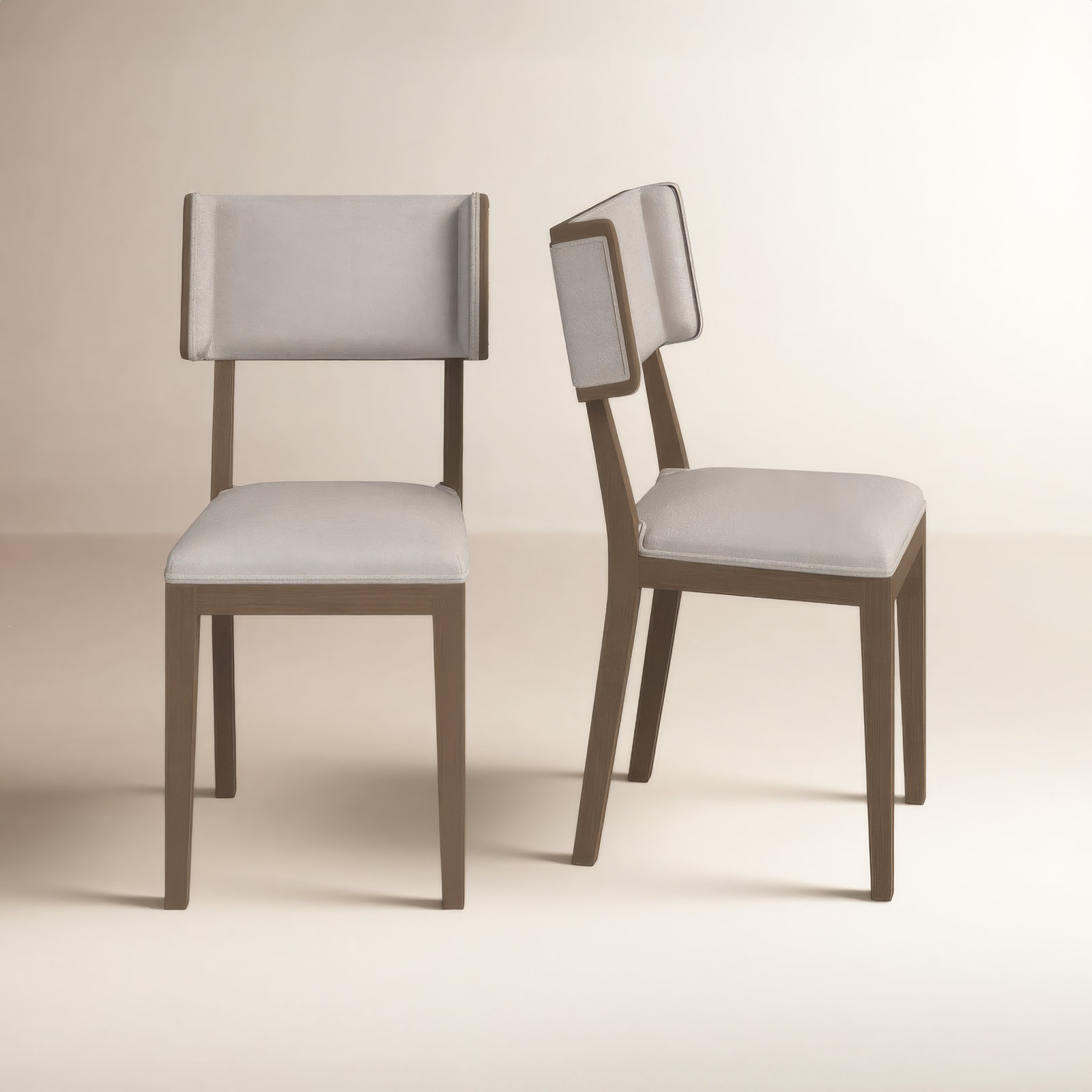 Maine Linen Dining Chair, Dark Brown