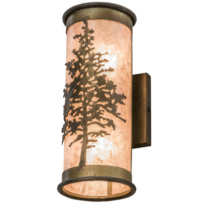 Rustic Lodge Flush Mounted Sconce