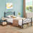 Auxter Steel Piece Bedroom Set-1458178420-1458178317