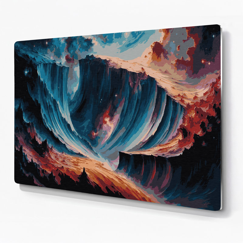 Space Carina, nébuleuse cosmique, art mural gris, H 132 po x l 168 po x P 0,05 po