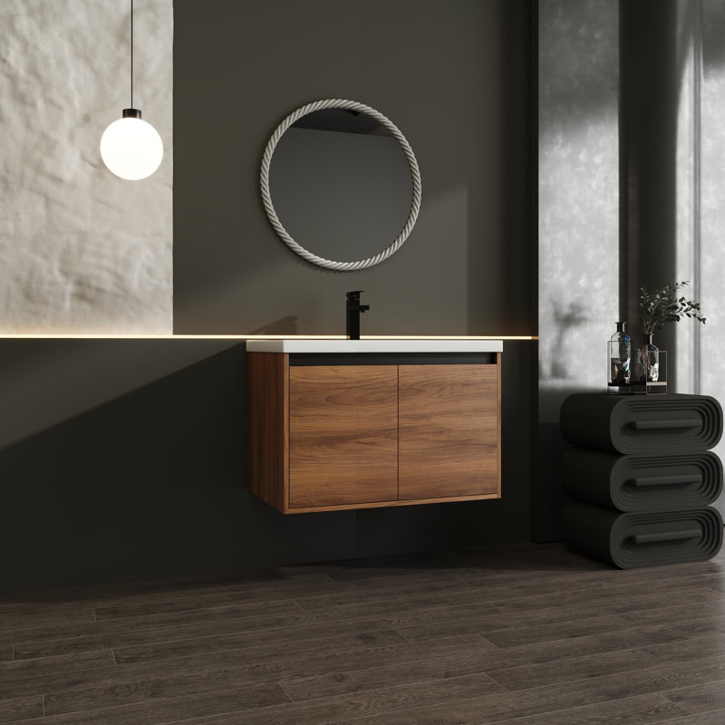 Meuble-lavabo de 30 po avec lavabo à poser en résine LEVISTAR, 30"