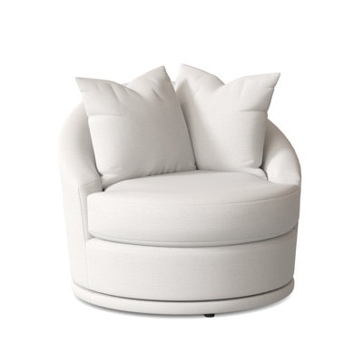 Alanna Upholstered Swivel Barrel Chair