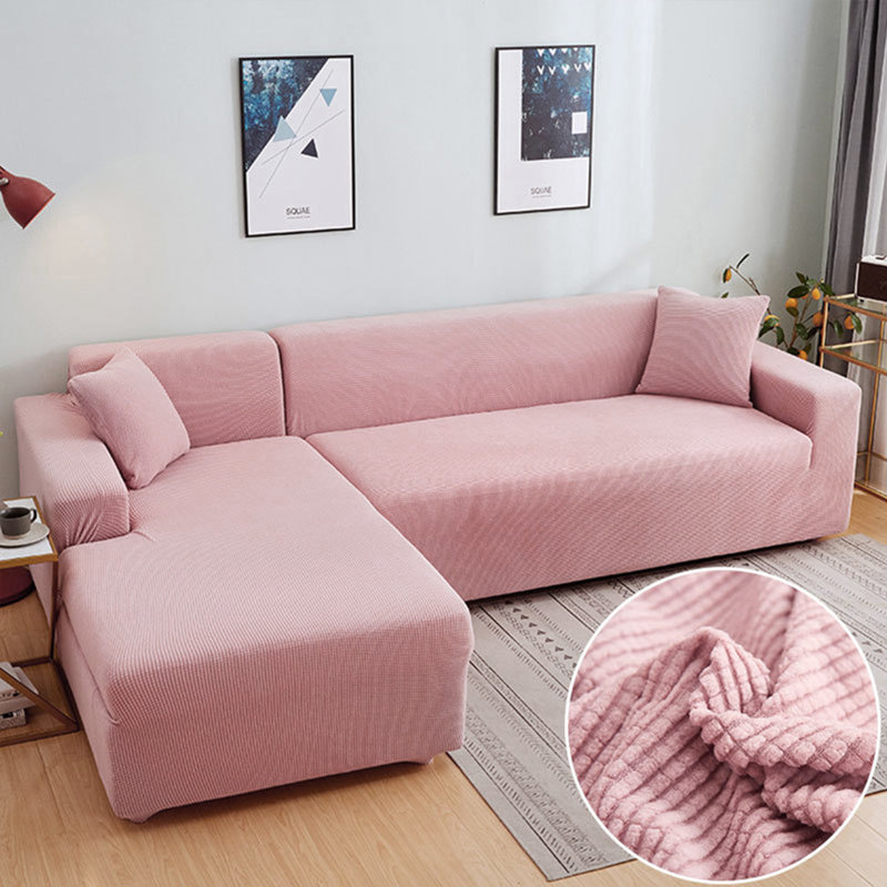 Housse pour canapé en jacquard Spandex, Rose, H 40 po x l 72 po x P 40 po