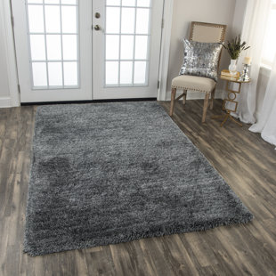Wensess Handmade Tufted Black Area Rug