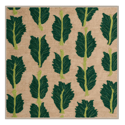 Washable Choy Sum Vegetables Area Rug