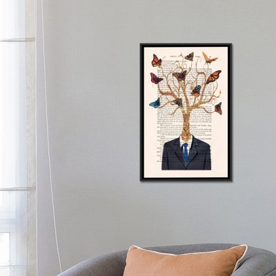 «Vintage Paper Series: Tree Man», reproduction d'impression sur toile