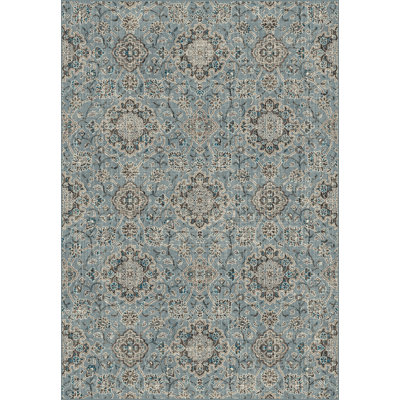 Tapis bleu/taupe area Carnbore