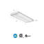 Plafonnier encastré 1 lumière à del rectangulaire simple 10 po
