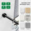 125cm Straight Tension Shower Curtain Pole & Hook Set-1783009493