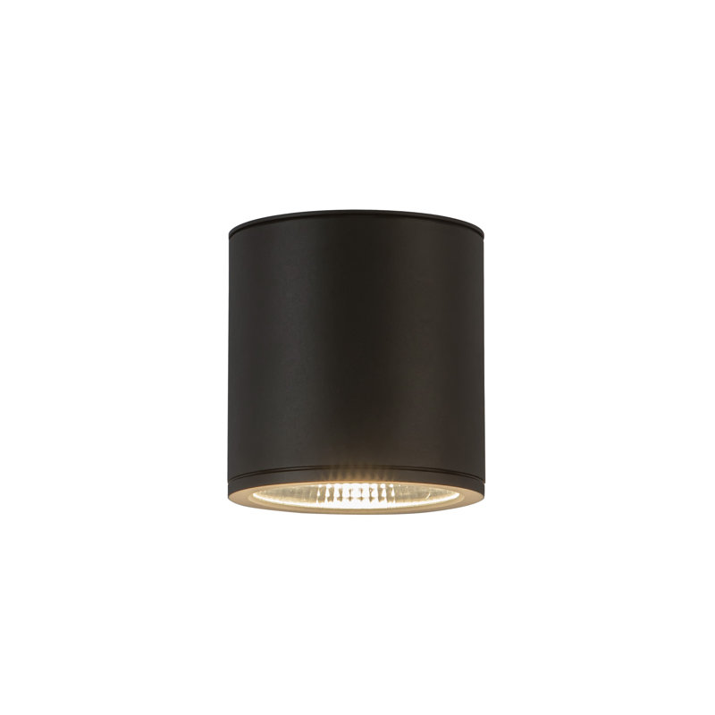 Mur extérieur à DEL noir Nordic 4 po (2 po de diamètre), H 4,63 po x l 4,63 po x P 3,38 po, Noir, 5 W