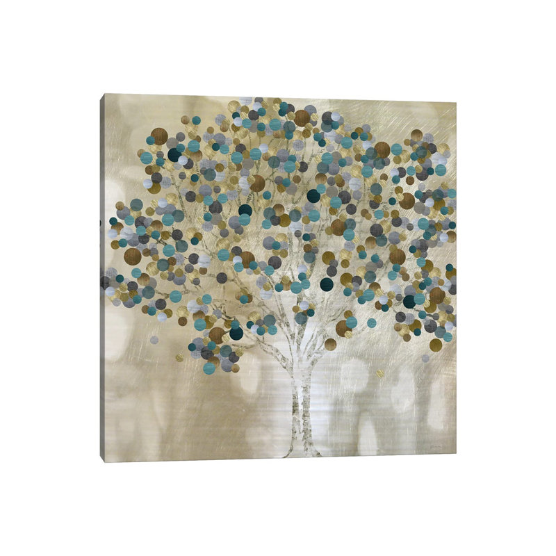 A Teal Tree by Katrina Craven - Wrapped Canvas Print, 30.48 cm H x 30.48 cm W