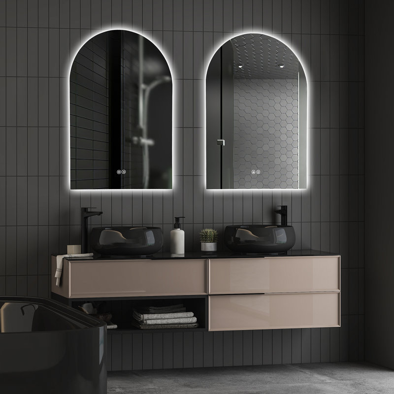 Cadedra Metal Arch Wall Mirror, 39" x 30"
