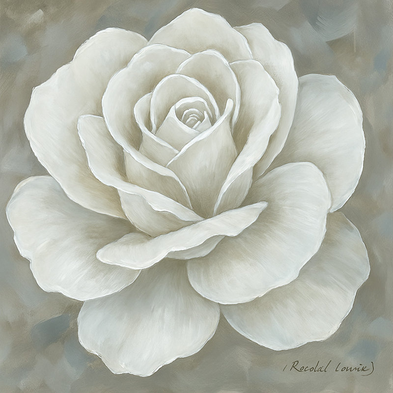 Elegant Bloom II - Wrapped Canvas Print, 20" H x 20" W