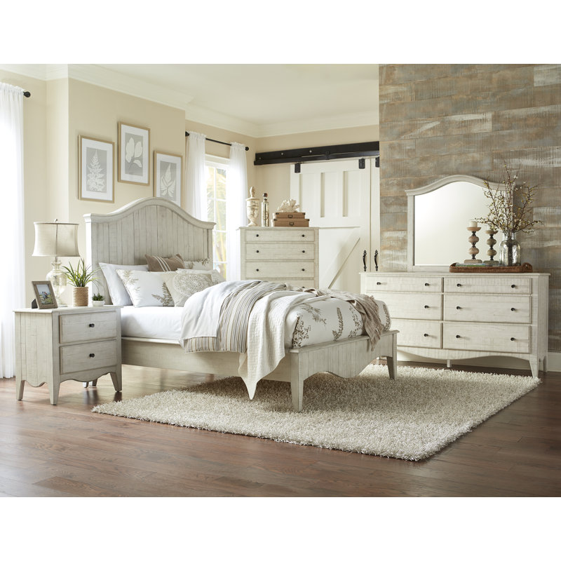 Ramey Solid Wood Standard Storage Bed, California King, White Wash
