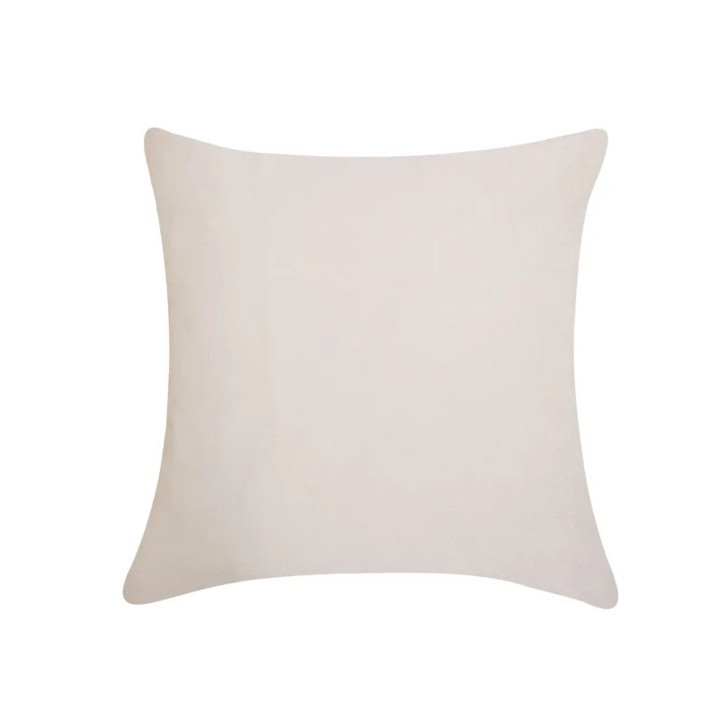 Housse de coussin carré en velours , Blanc