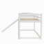 Lit simple au-dessus d'un lit superposé avec glissade stable et blanc - construction pour glissade sécuritaire à long terme-2030723812