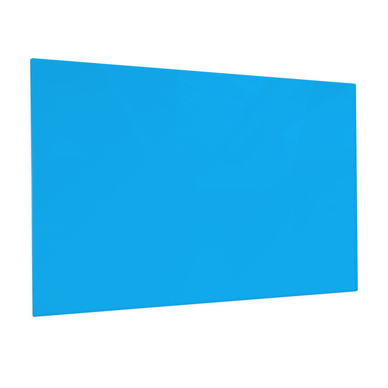 Tableau magnétique mural en verre Bojorquez, Bleu, 36 po x 48 po