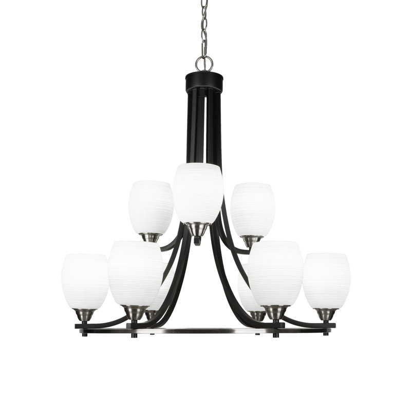 Michell 9-Light Chandelier, White