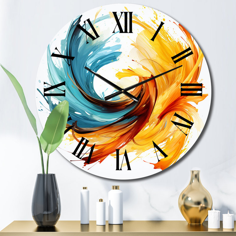 Horloge murale spirale abstraite, Moyenne