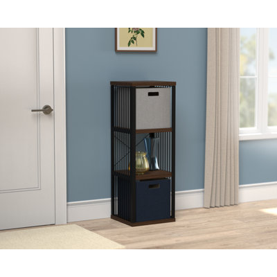 45.24" H x 16.1" W Steel Frame 3-Cube Bookcase