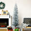 Arbre de Noël artificiel, arbre de Noël mince avec 390 branches réalistes et support en plastique, argent-1128491867