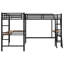 Lit mezzanine simple en fer Uecker 