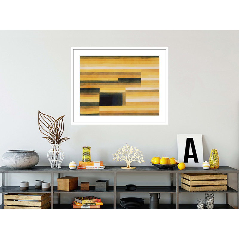 «Felsenkamer» par Paul Klee - reproduction d'art numérique encadrée, H 13,75 po x l 16,36 po