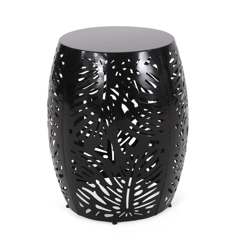 Metal End Table, Black